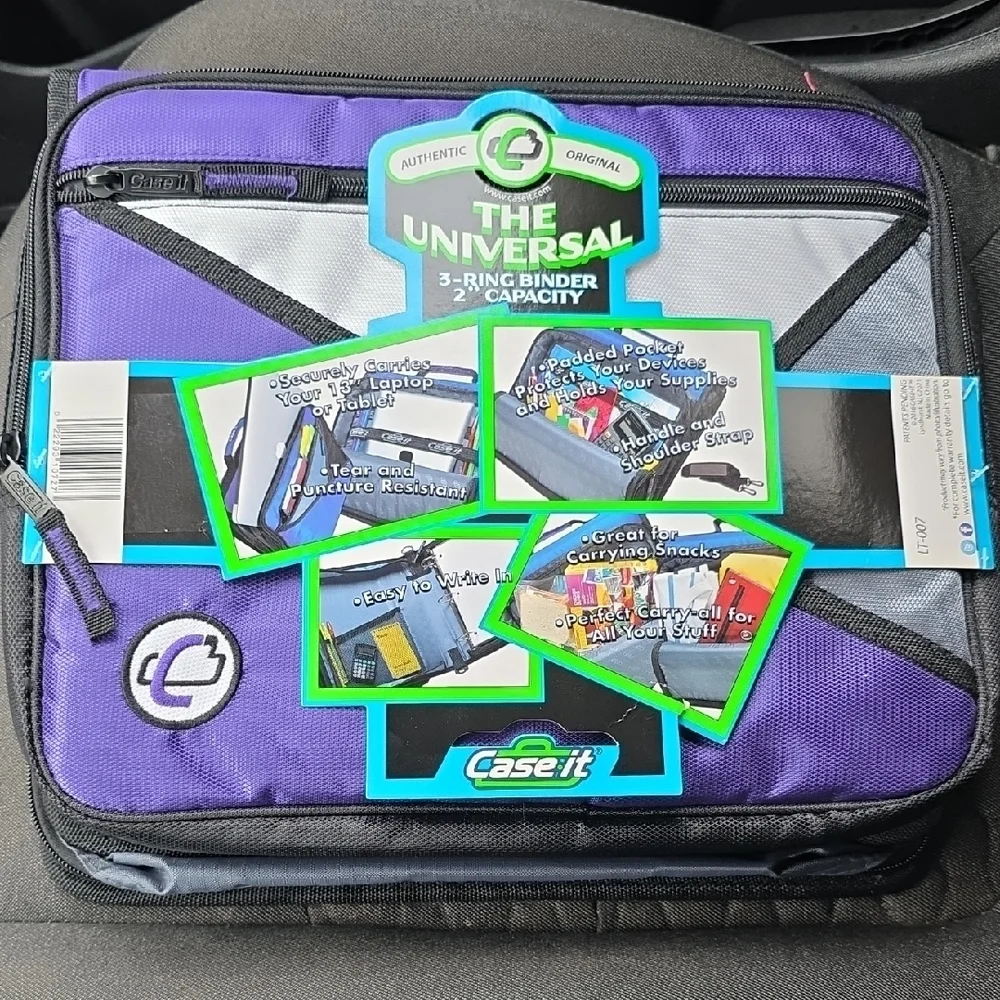 Case-it Purple 3-Ring Binder - NWT
